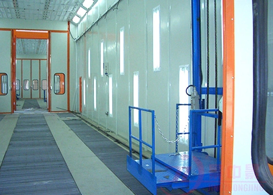 large spray paint booth for bus